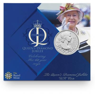 The coin's presentation folder is filled with facts about the Queen's achievements throughout her reign